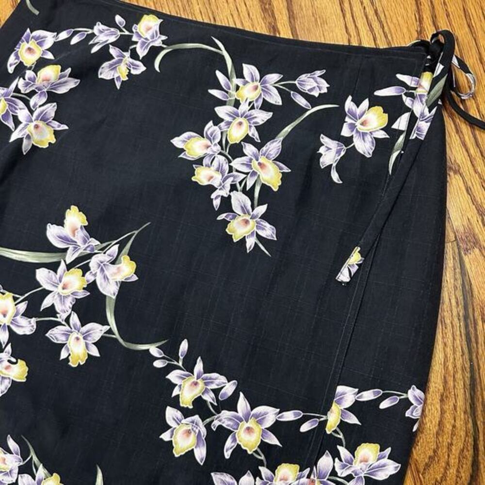 Tommy Bahama Tropical Silk Wrap Long Skirt 10 Floral Beach‎ Vacation Hibiscus - Picture 4 of 7